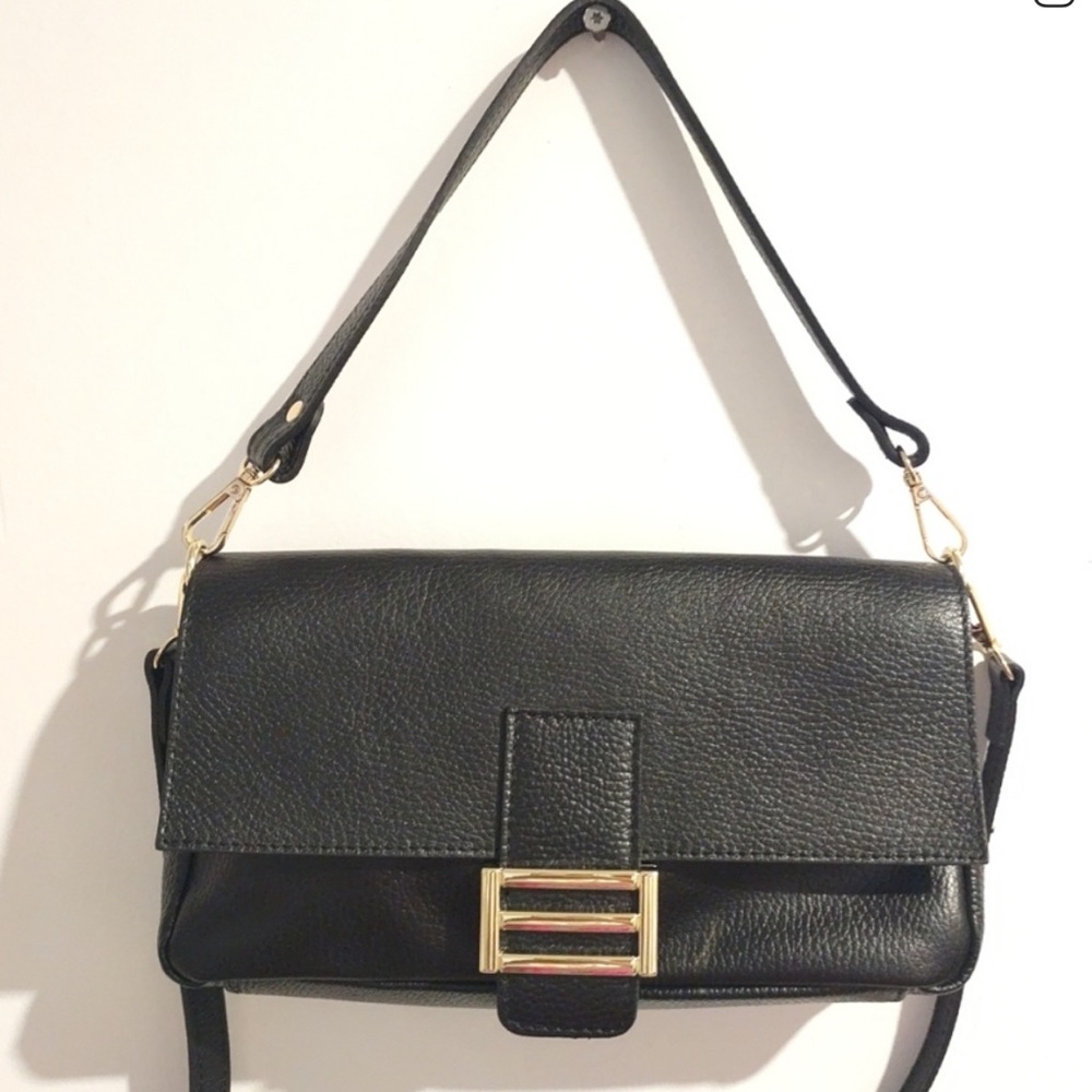 Divina Firenze Italian Leather Multi Use Silver Bag NWOT